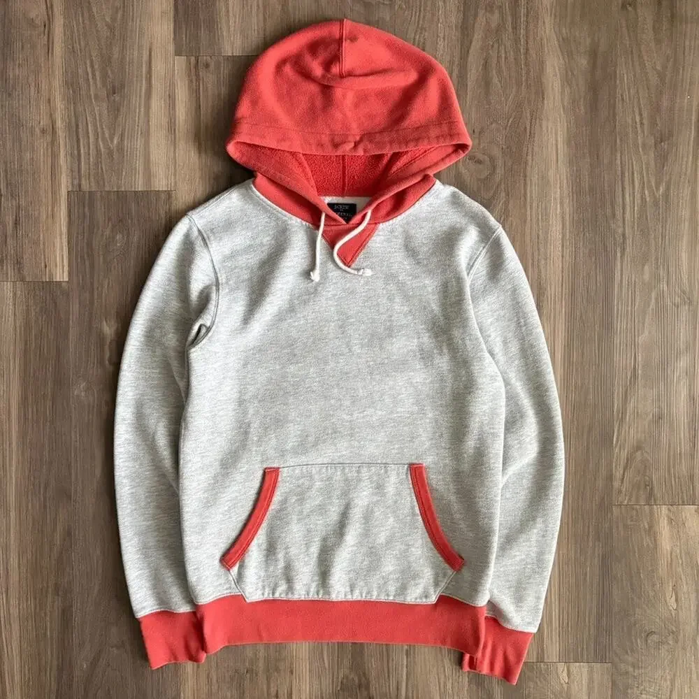 J Crew Authentic Fleece Two Toned Hoodie Men's Size XS 100% Cotton Sweatshirt